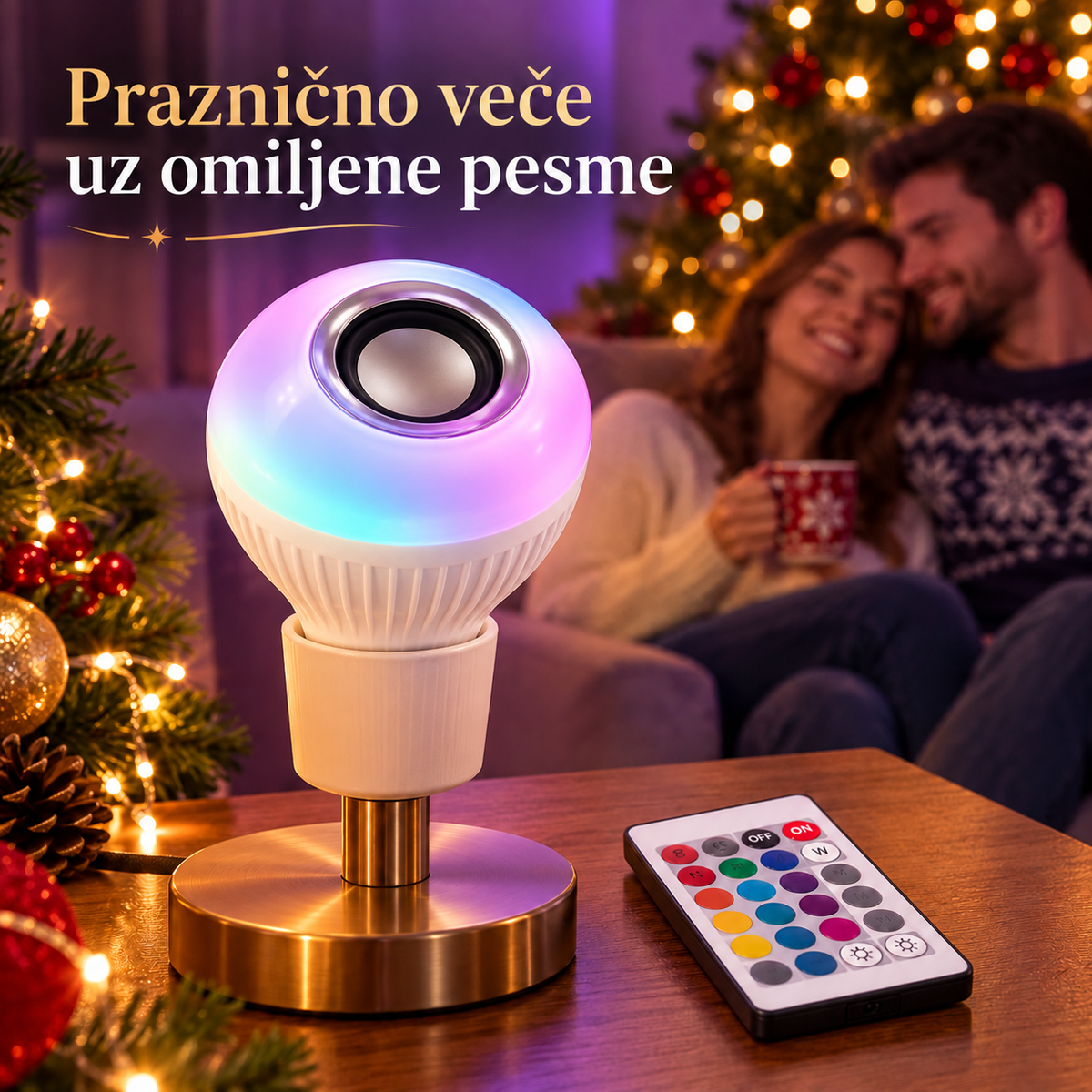 Muzička Sijalica sa Daljinskim RGB – praznični ambijent