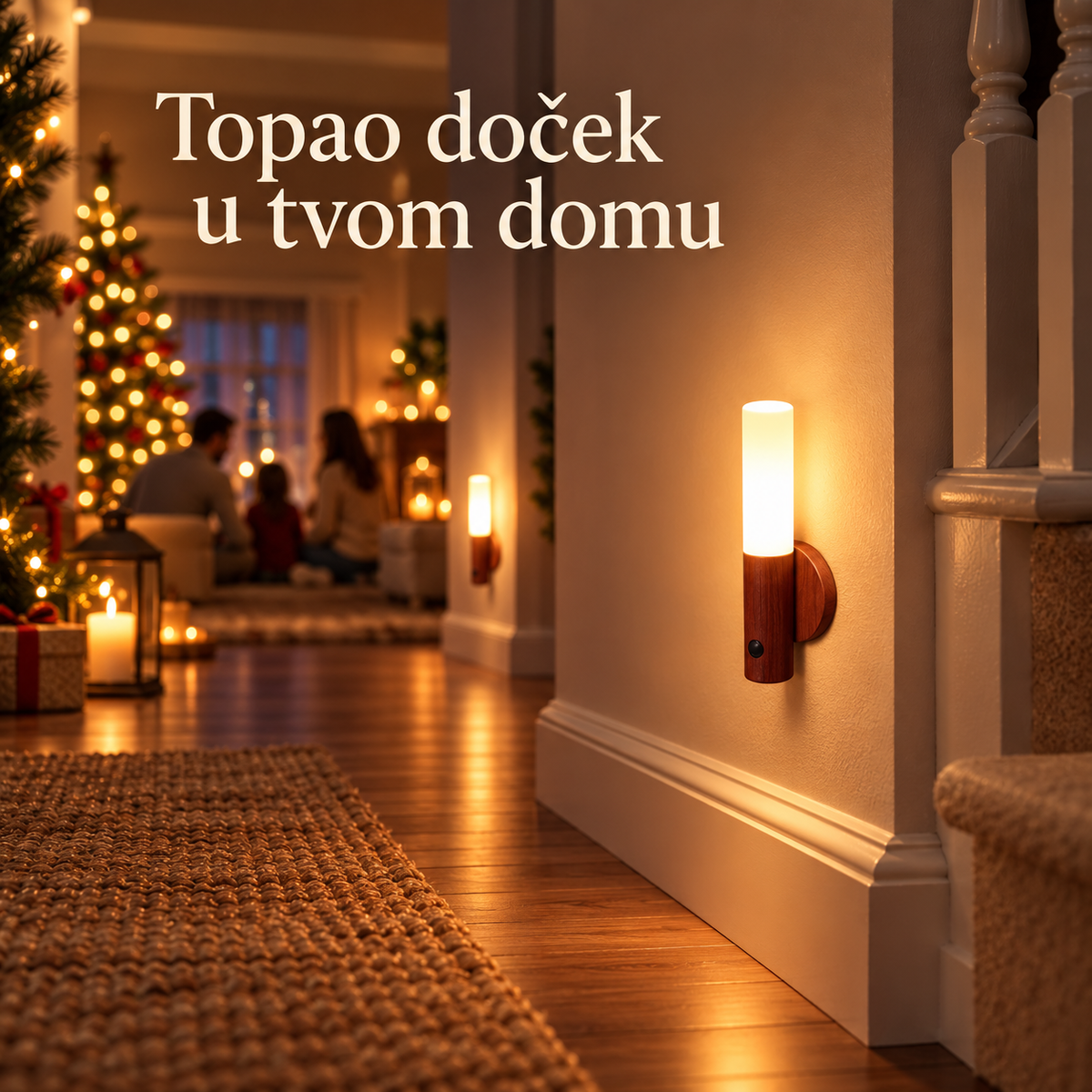 LED lampa sa senzorom Štapić (1 + 1) Gratis – praznični ambijent
