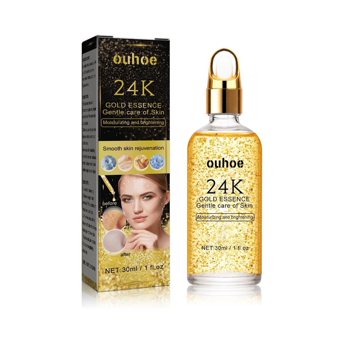 OUHOE 24K Gold Essence serum za lice 30 ml sa kutijom