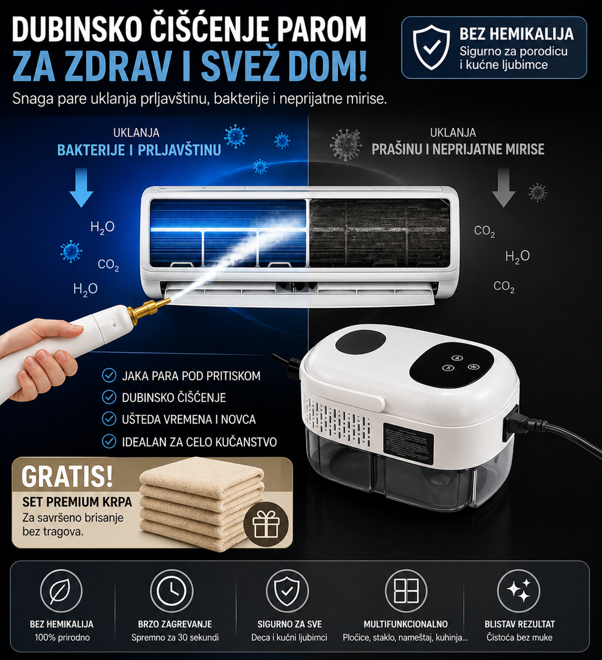 Paročistač 2500w