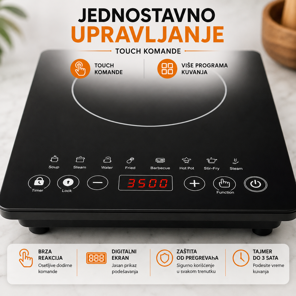 Prenosiva indukciona ploča za kuvanje