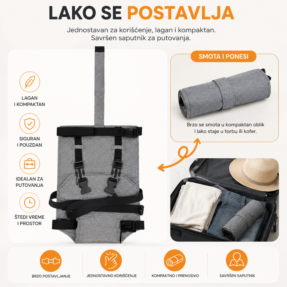 Prenosivi sigurnosni pojas za bebe