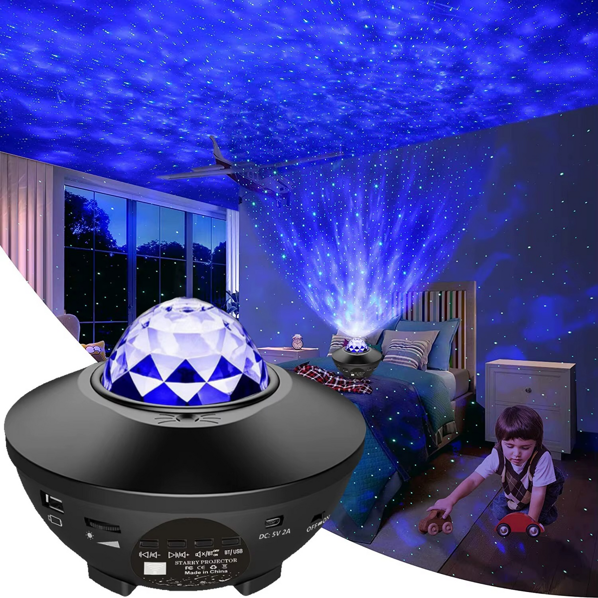 Projektor Zvezdano Nebo + Daljinski + Bluetooth zvučnik