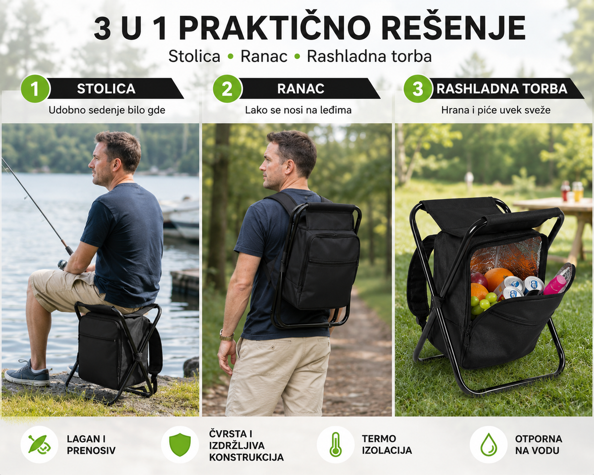 Ranac za kampovanje 3u1