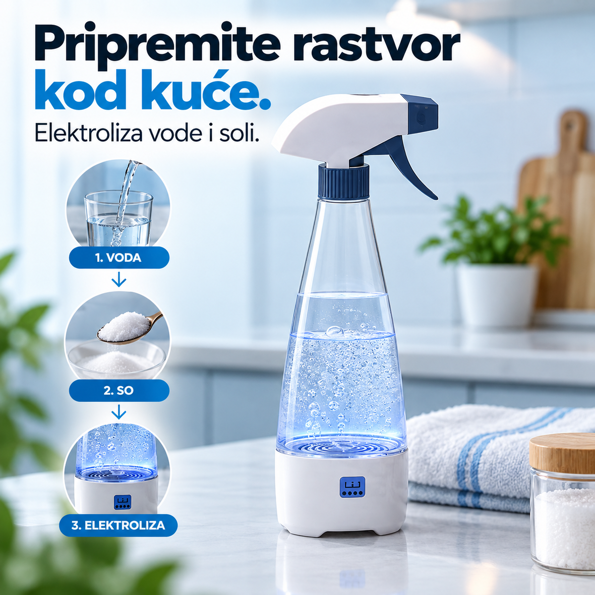 Kućni Generator Dezinfekcionog Rastvora sa Raspršivačem