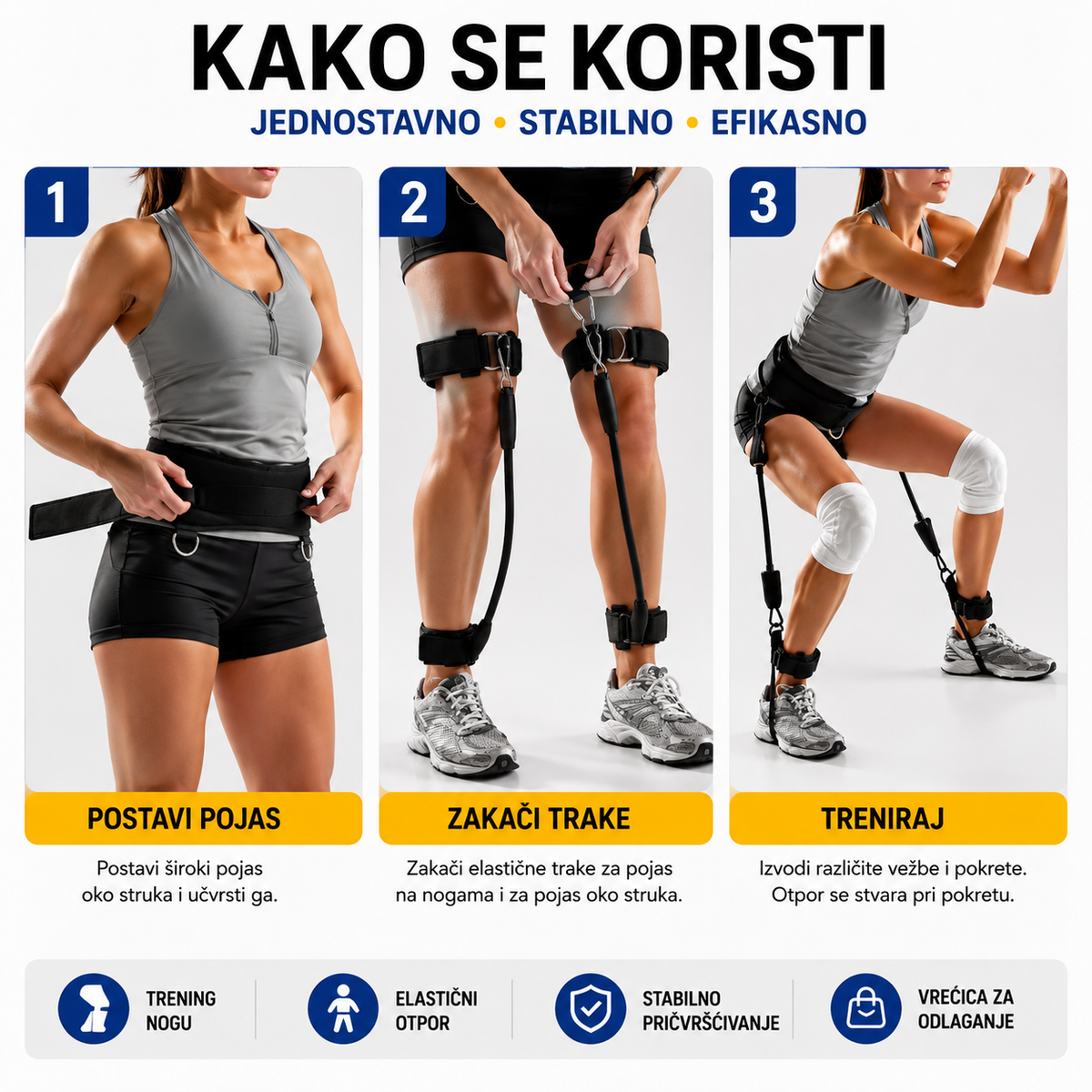 Set elastičnih traka za trening sa otporom