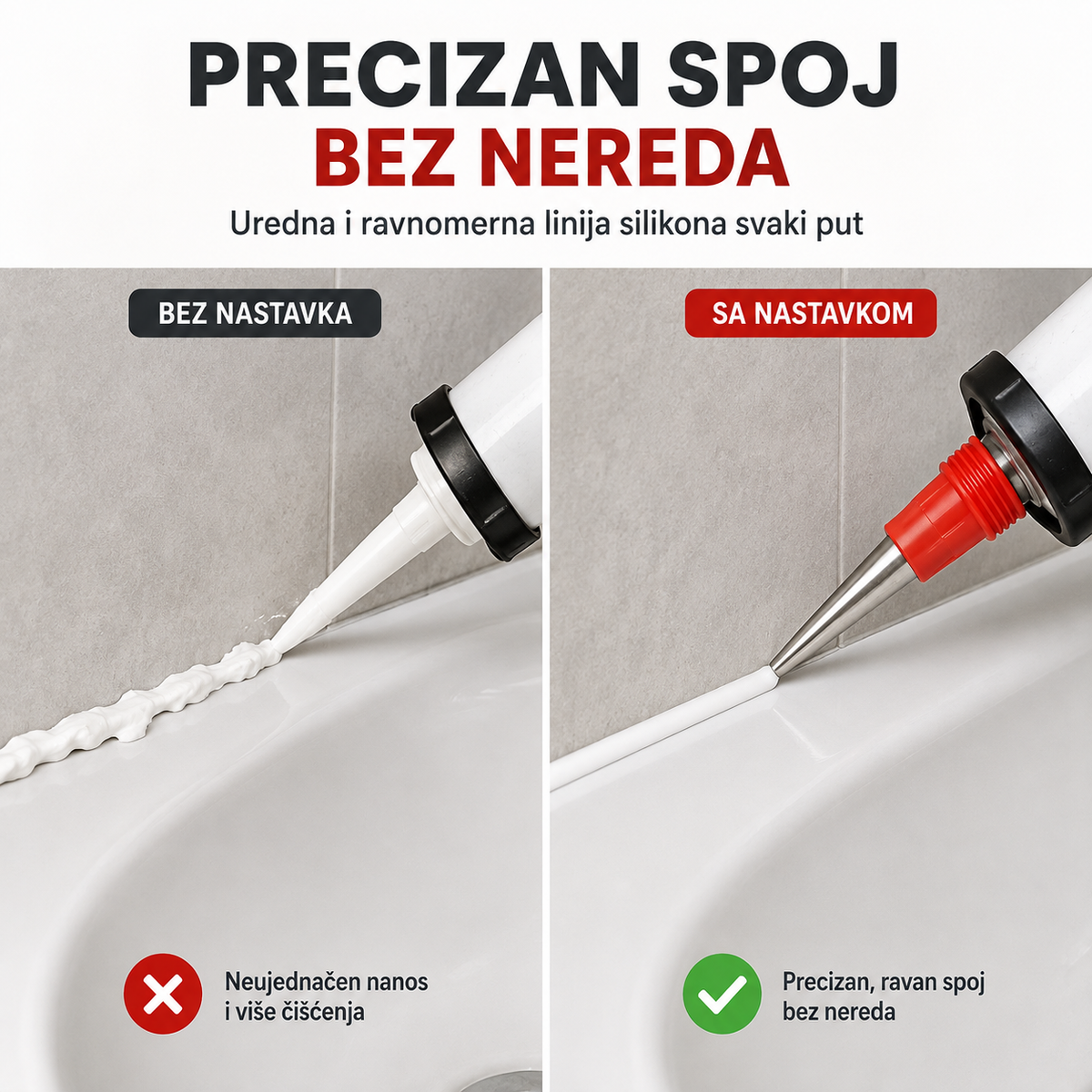 Set nastavaka za precizno nanošenje silikona