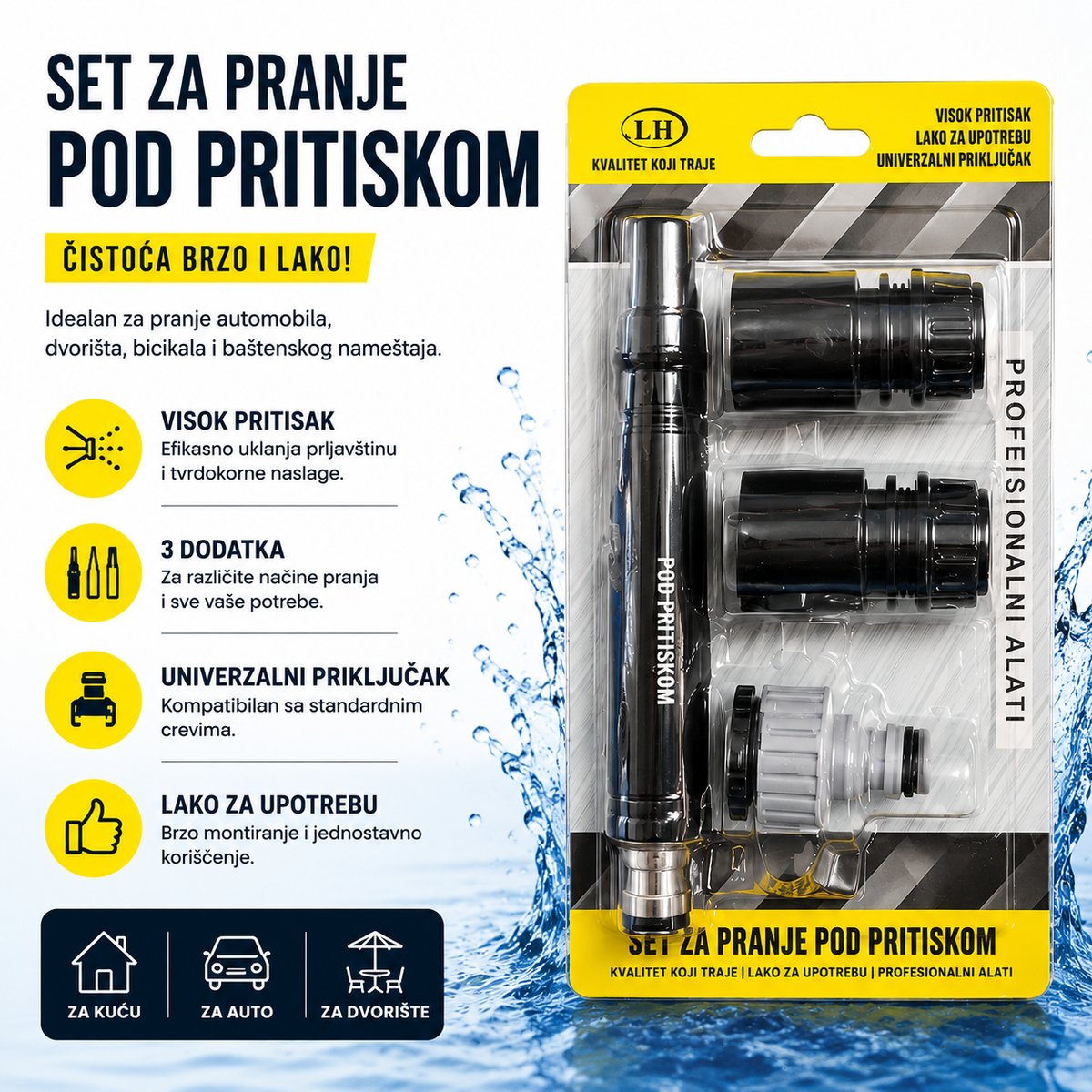 Set Za Pranje 3 nastavka