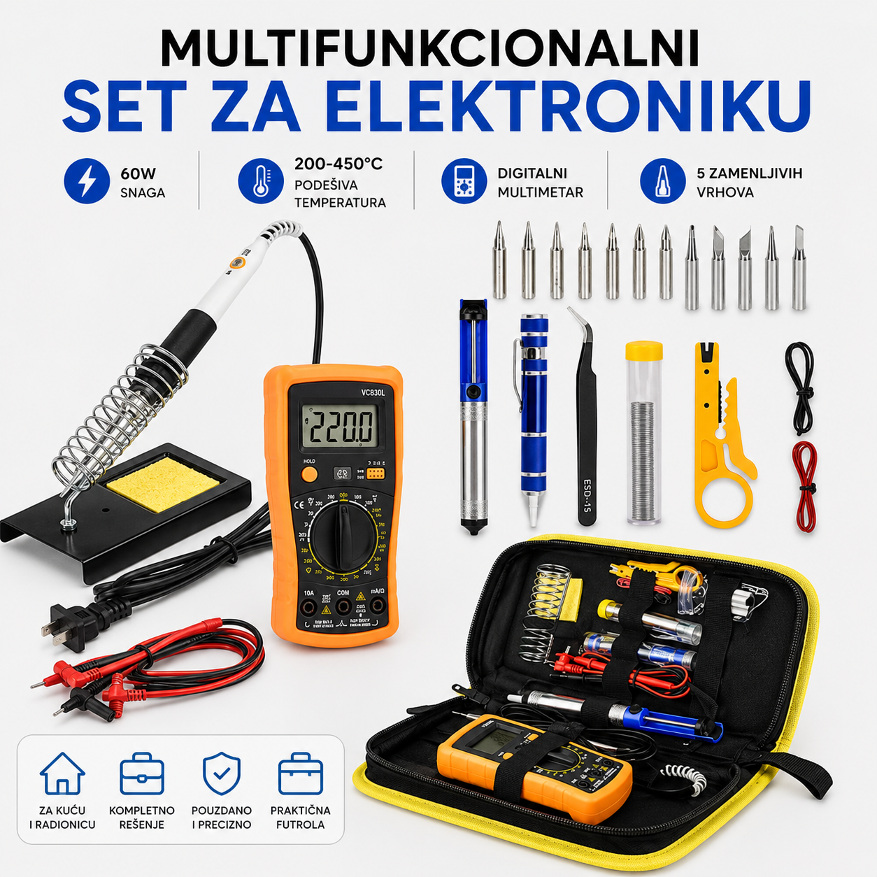 Multifunkcionalni set za elektroniku