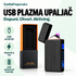 USB plazma upaljač sa bočnim dugmetom, LED pokazivačem baterije i poklon kutijom.