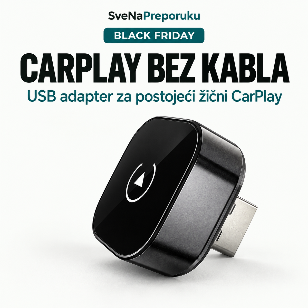 Bežični CarPlay USB adapter — Black Friday