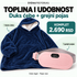 Komplet duks ćebe i grejni pojas — teget duks