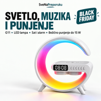 G11 LED lampa sa zvučnikom i bežičnim punjenjem