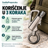 Korišćenje HONEST priveska: priprema goriva, paljenje štapićem preko kremena i gašenje pre vraćanja štapića.