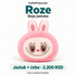 Roze plišani jastuk Zeka; u cenu od 2.200 RSD uključeno je i ćebe.
