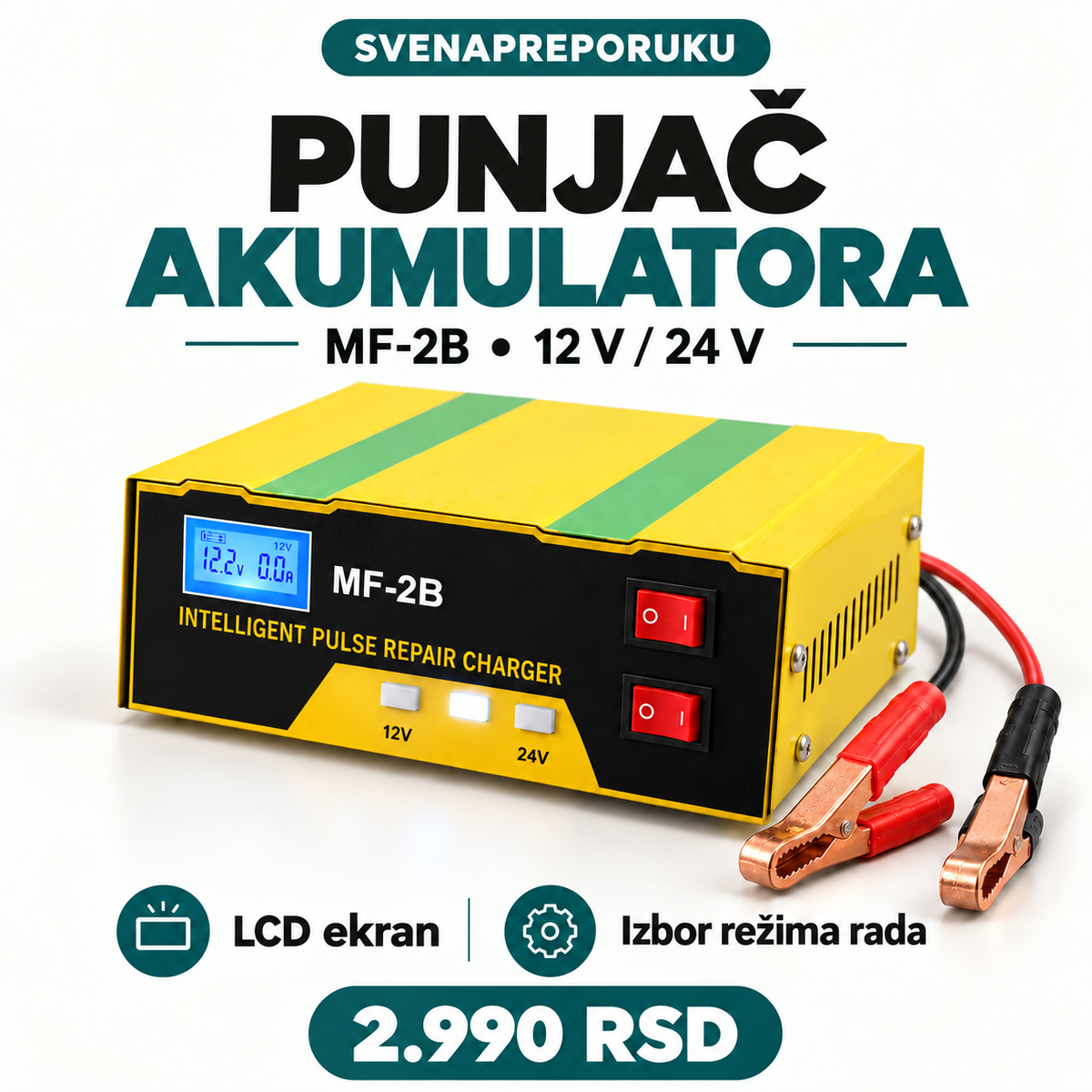 Punjač akumulatora MF-2B 12V/24V — 2.990 RSD