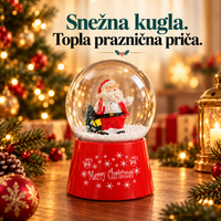 Snežna kugla Deda Mraz sa fenjerom