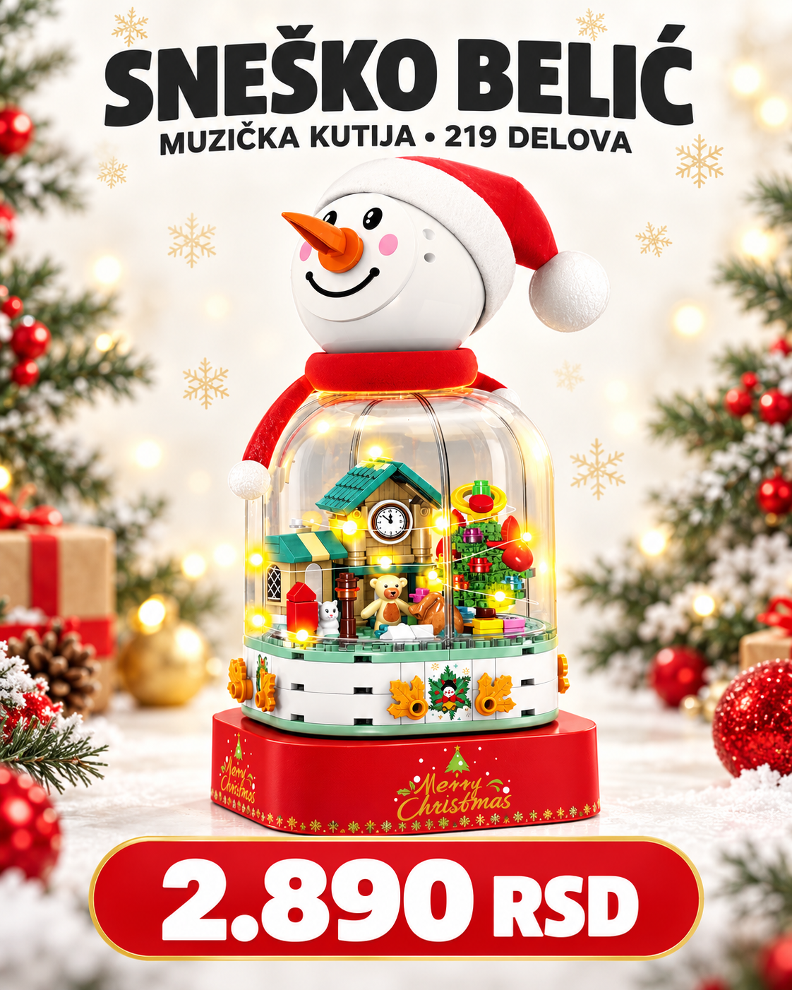 SEMBO Sneško Belić – muzička kutija sa 219 delova, cena 2.890 RSD