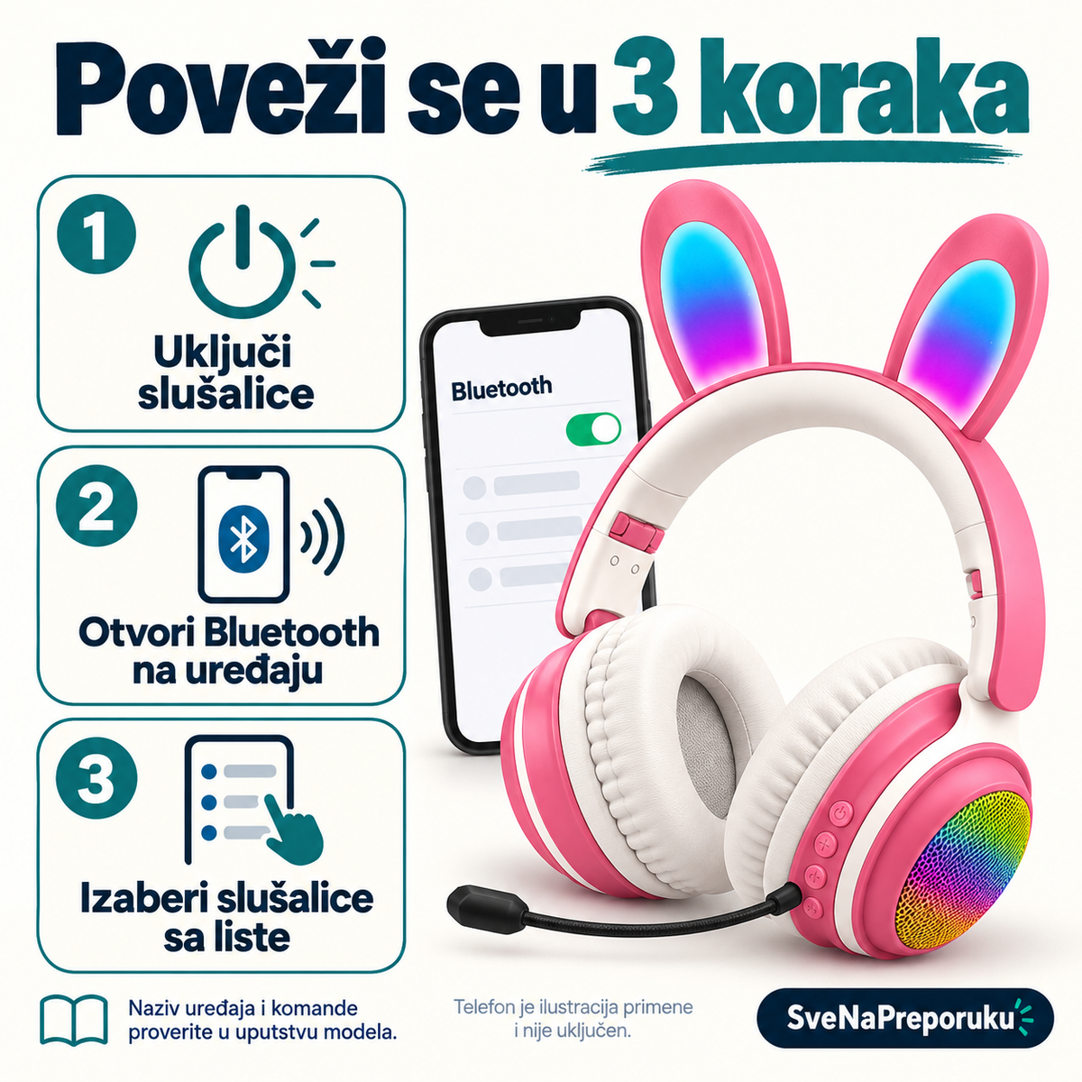 Povezivanje bežičnih slušalica preko Bluetooth veze u tri koraka
