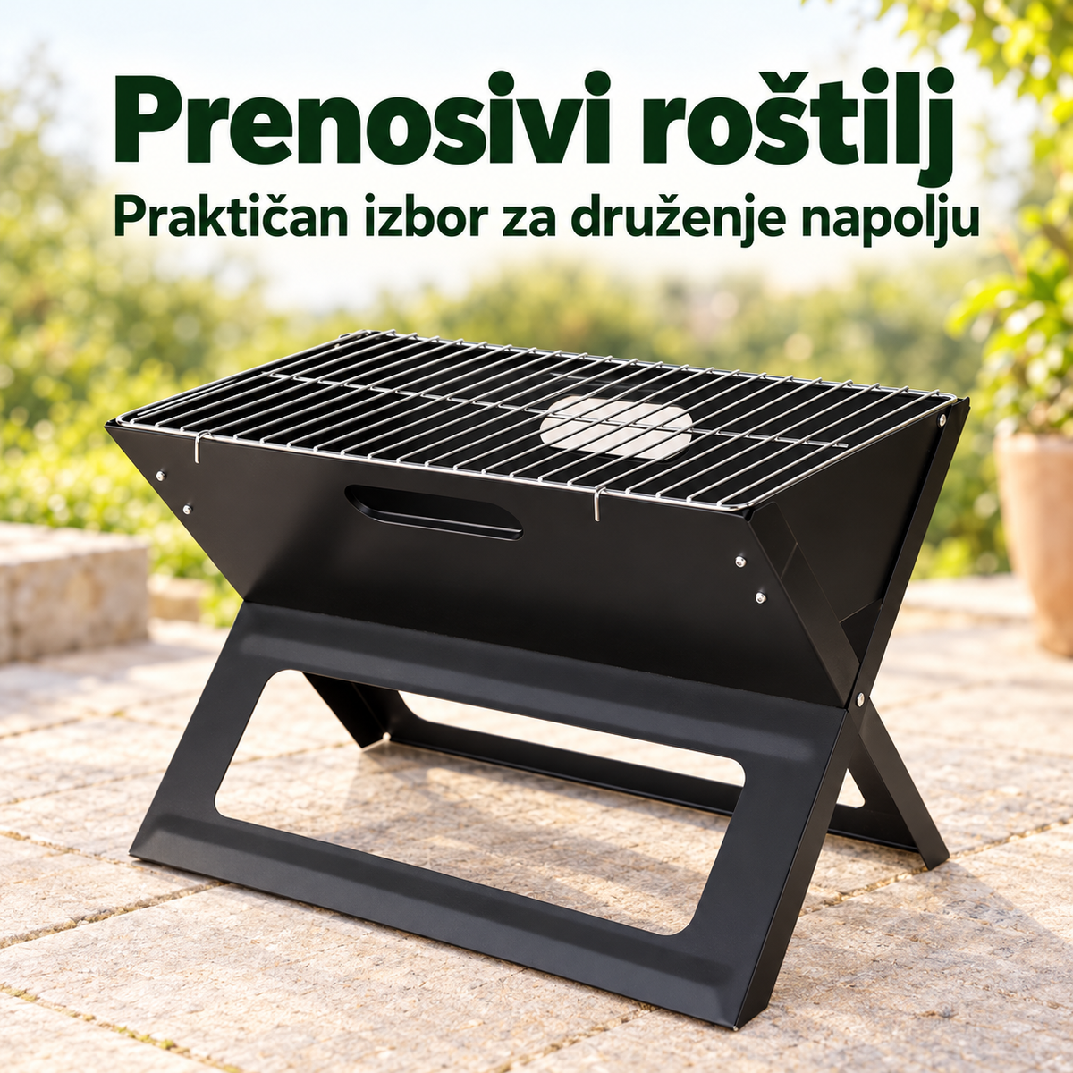 Prenosivi Roštilj + Hvataljka – Prenosivi roštilj