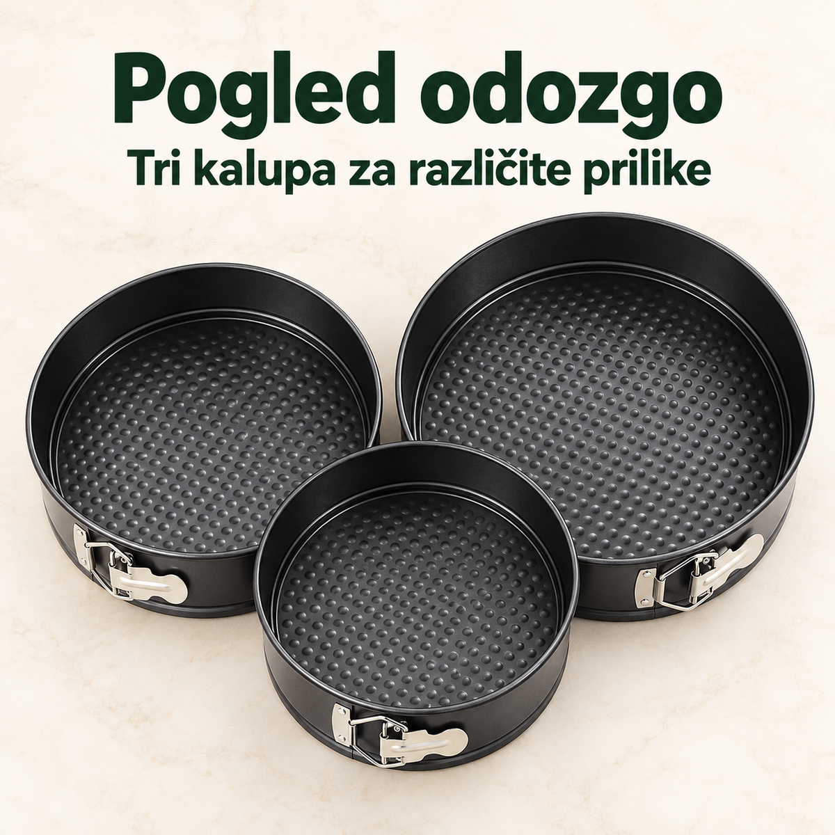 3u1 Kalupi za torte i kolače – Pogled odozgo