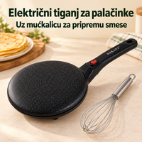 Električni tiganj za palačinke + mućkalica