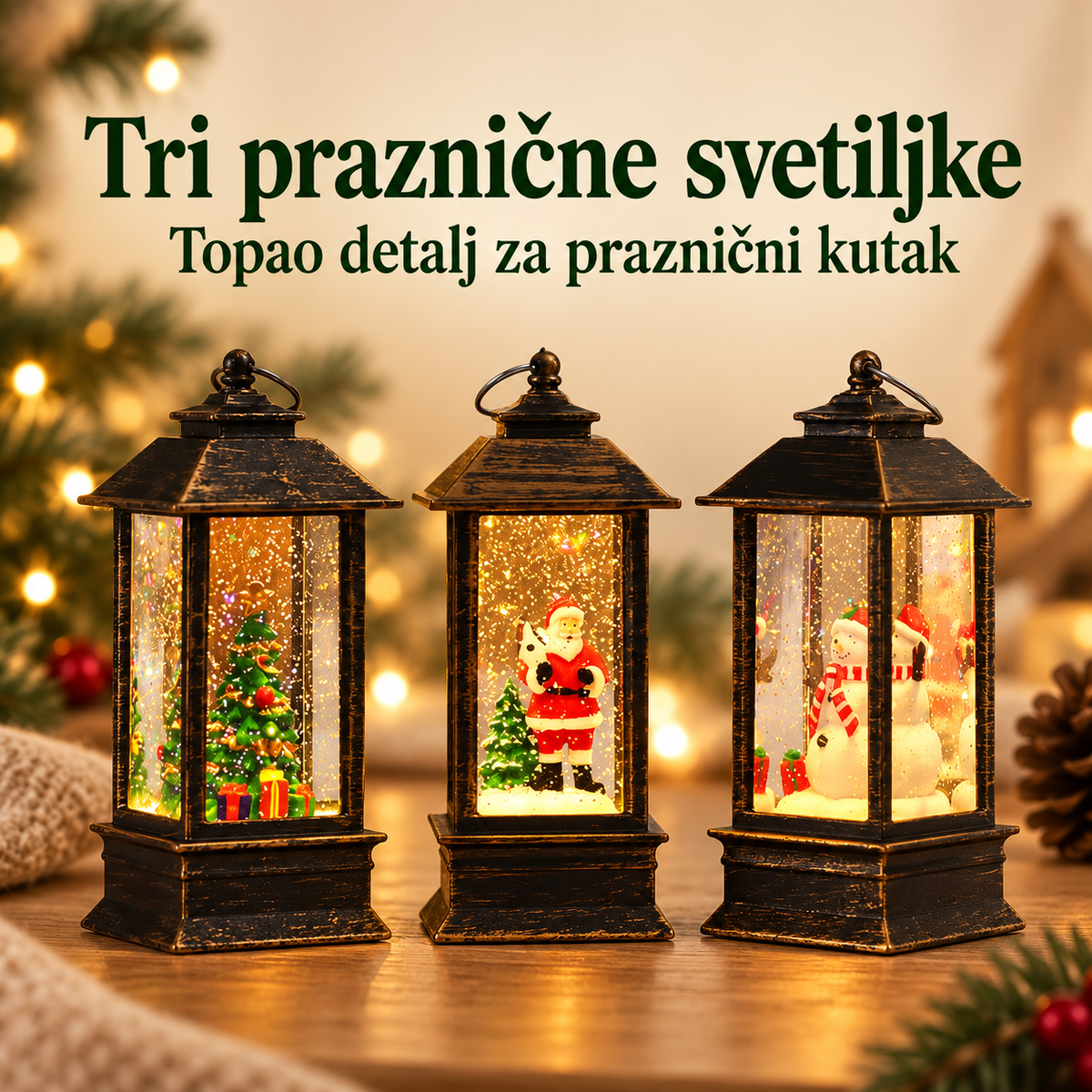 3 Novogodišnje Svetiljke – Tri praznične svetiljke