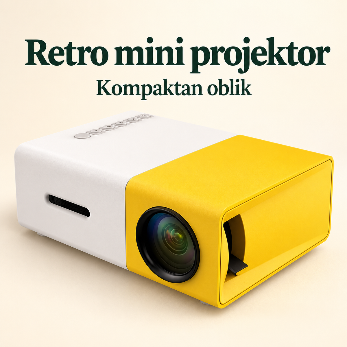 Retro mini projektor — drugi ugao