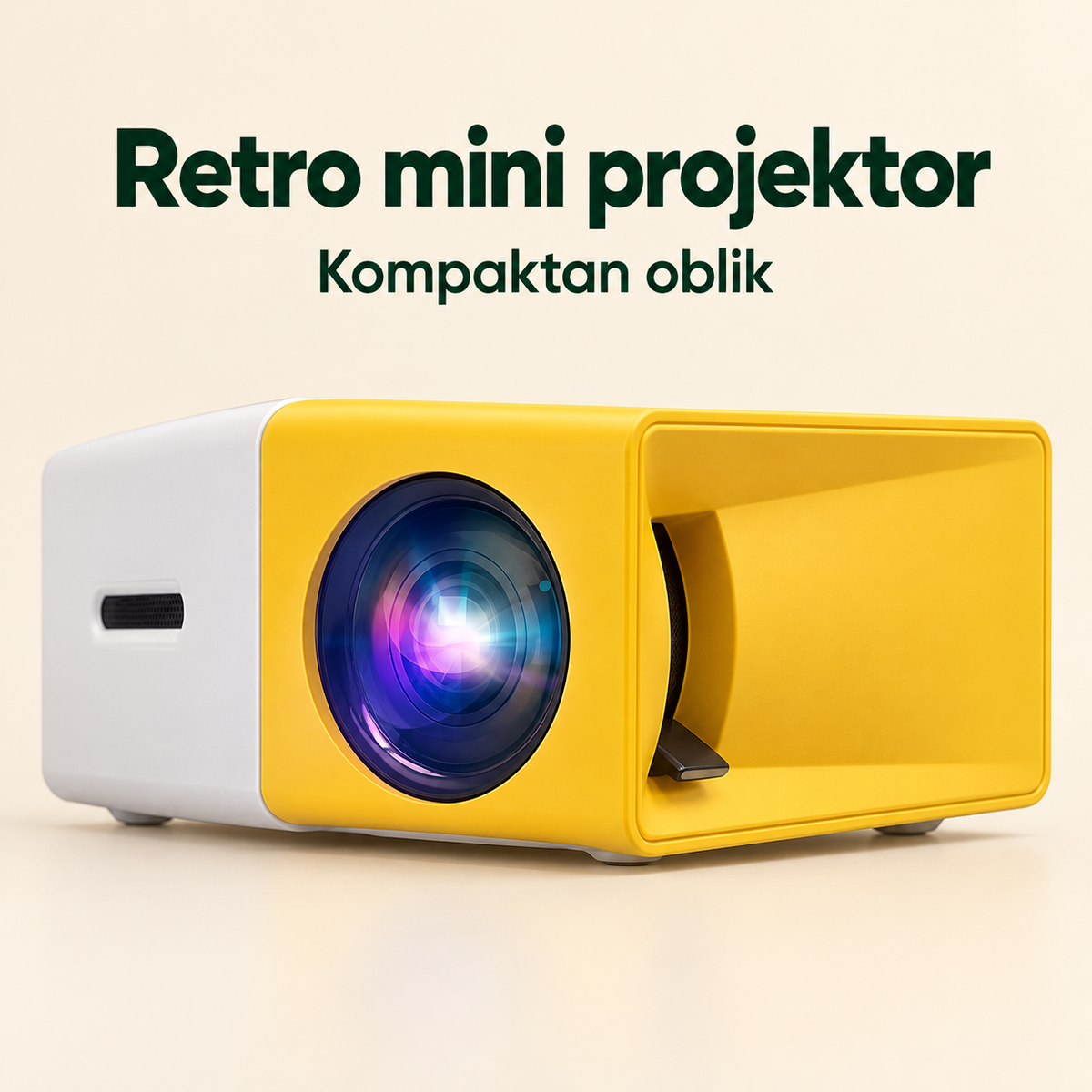 Retro mini projektor — treći ugao