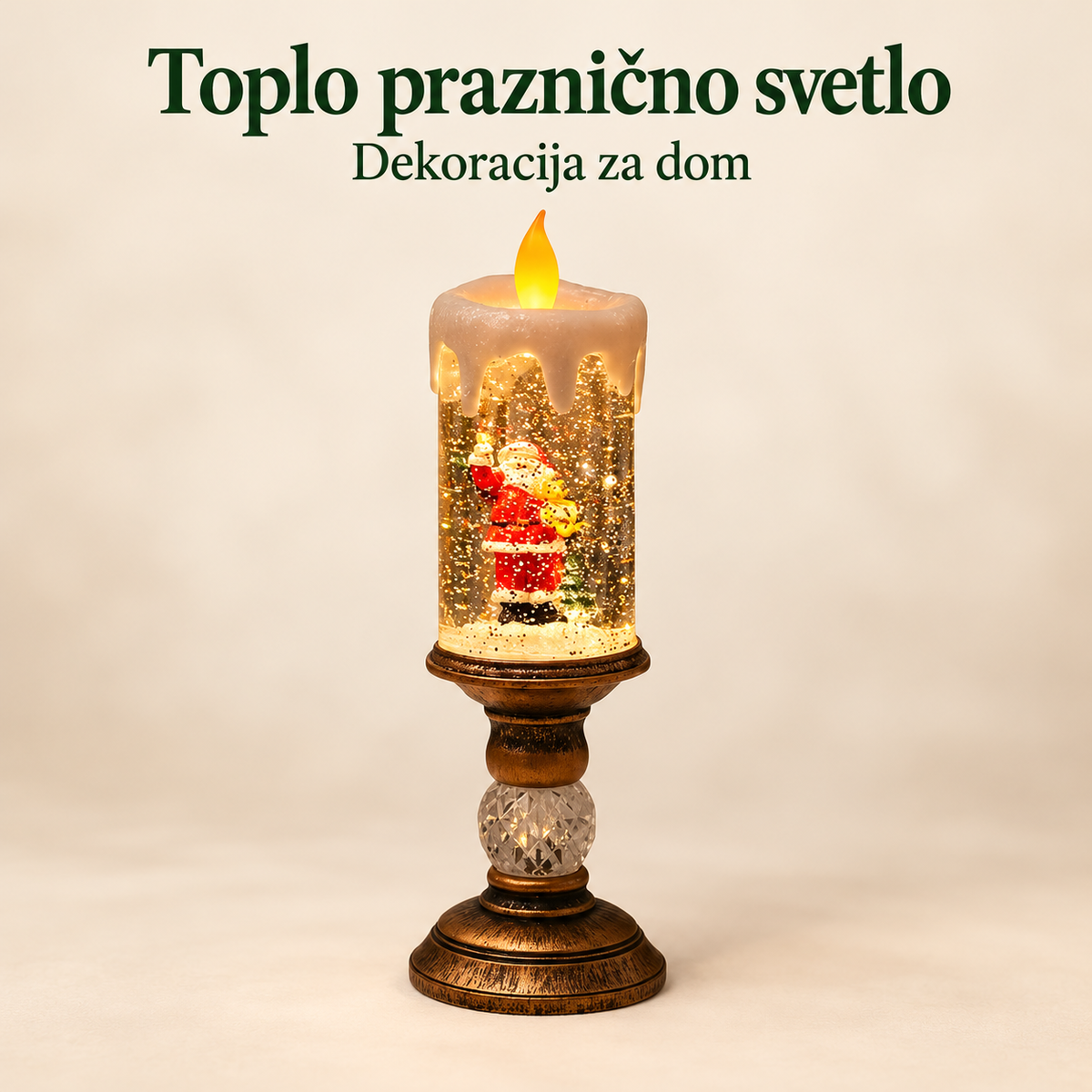 Toplo praznično svetlo — drugi ugao