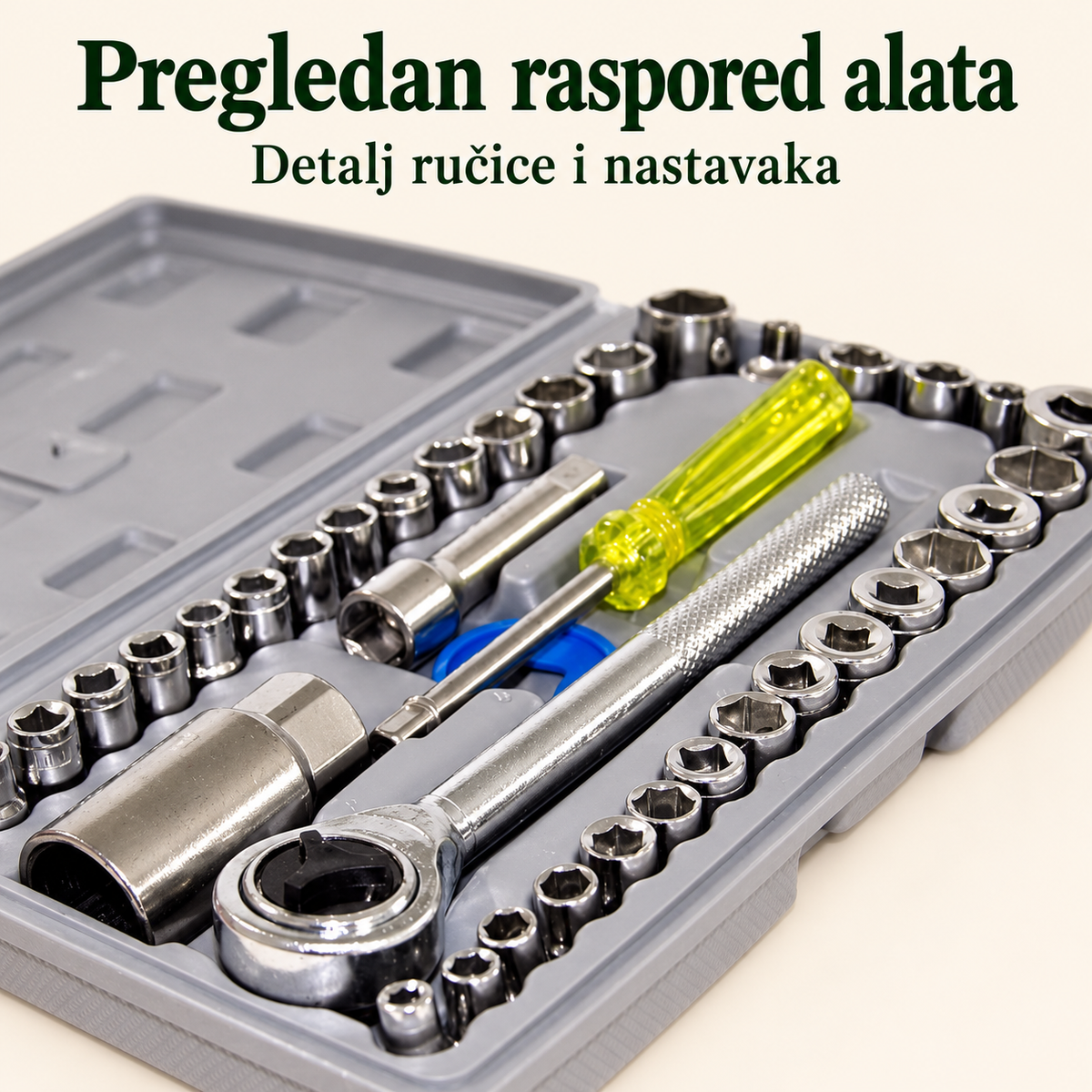 Pregledan raspored alata — treći ugao