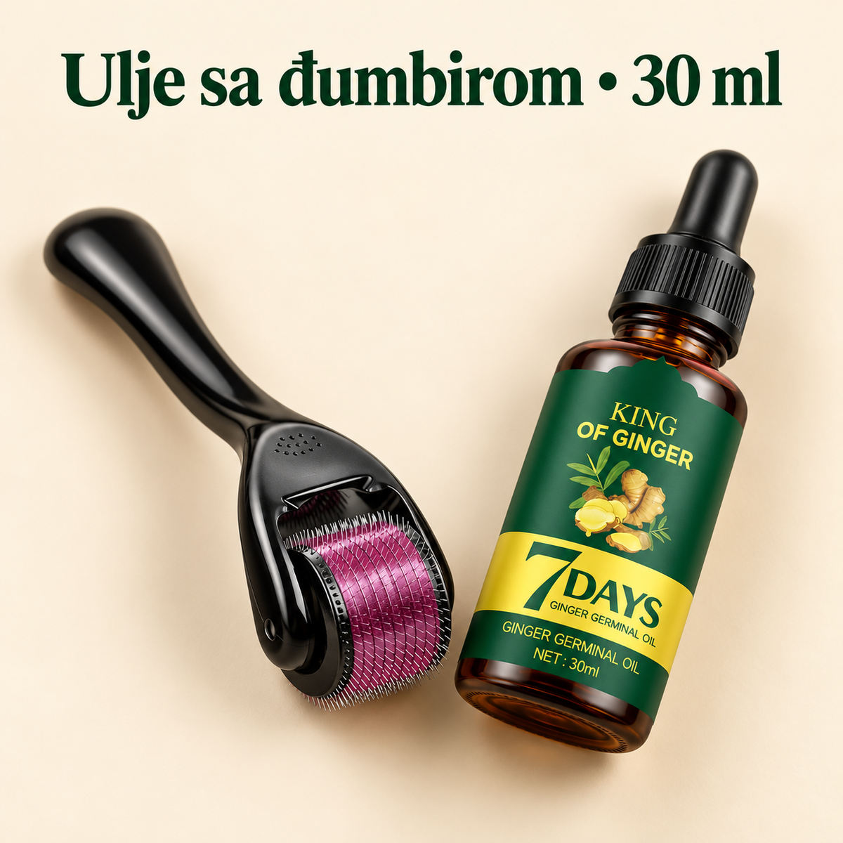 Ulje sa đumbirom • 30 ml — Set Za Rast Kose - Đumbir Ulje + Derma Roller