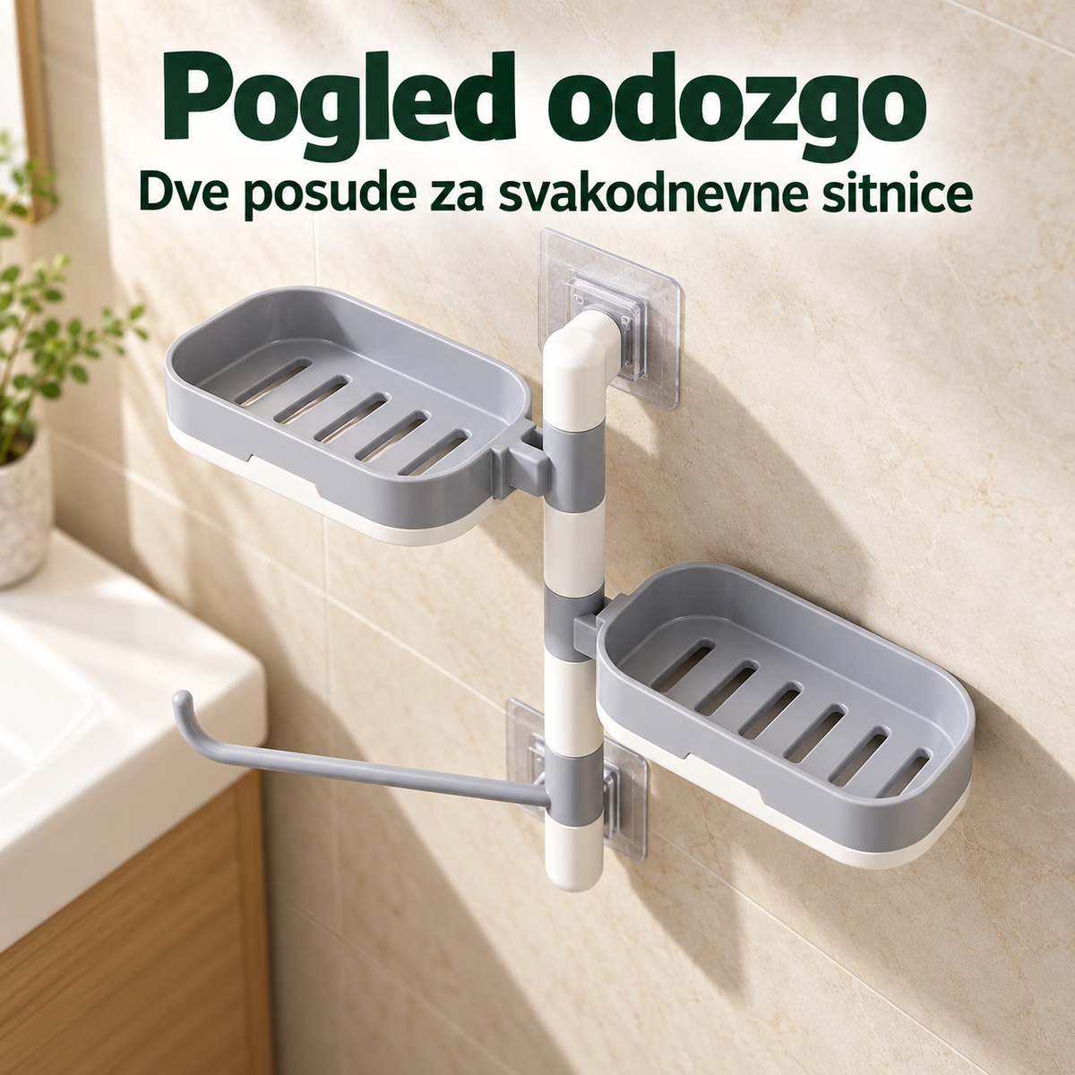 Dvostruka posuda za sapun – dodatni pogled odozgo na obe posude