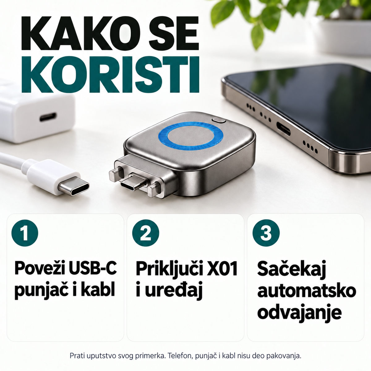 Kako se koristi USB-C adapter X01