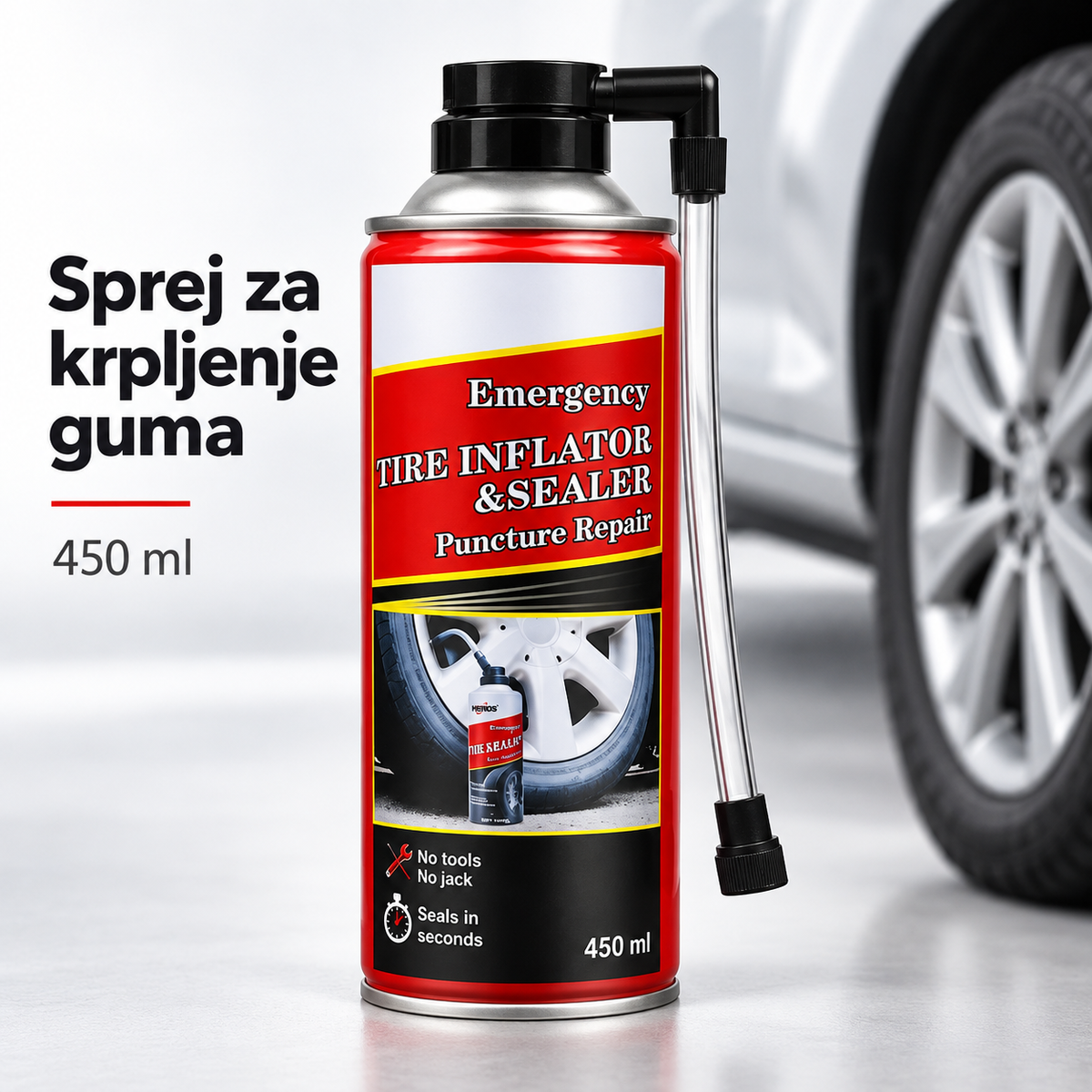Sprej za krpljenje guma