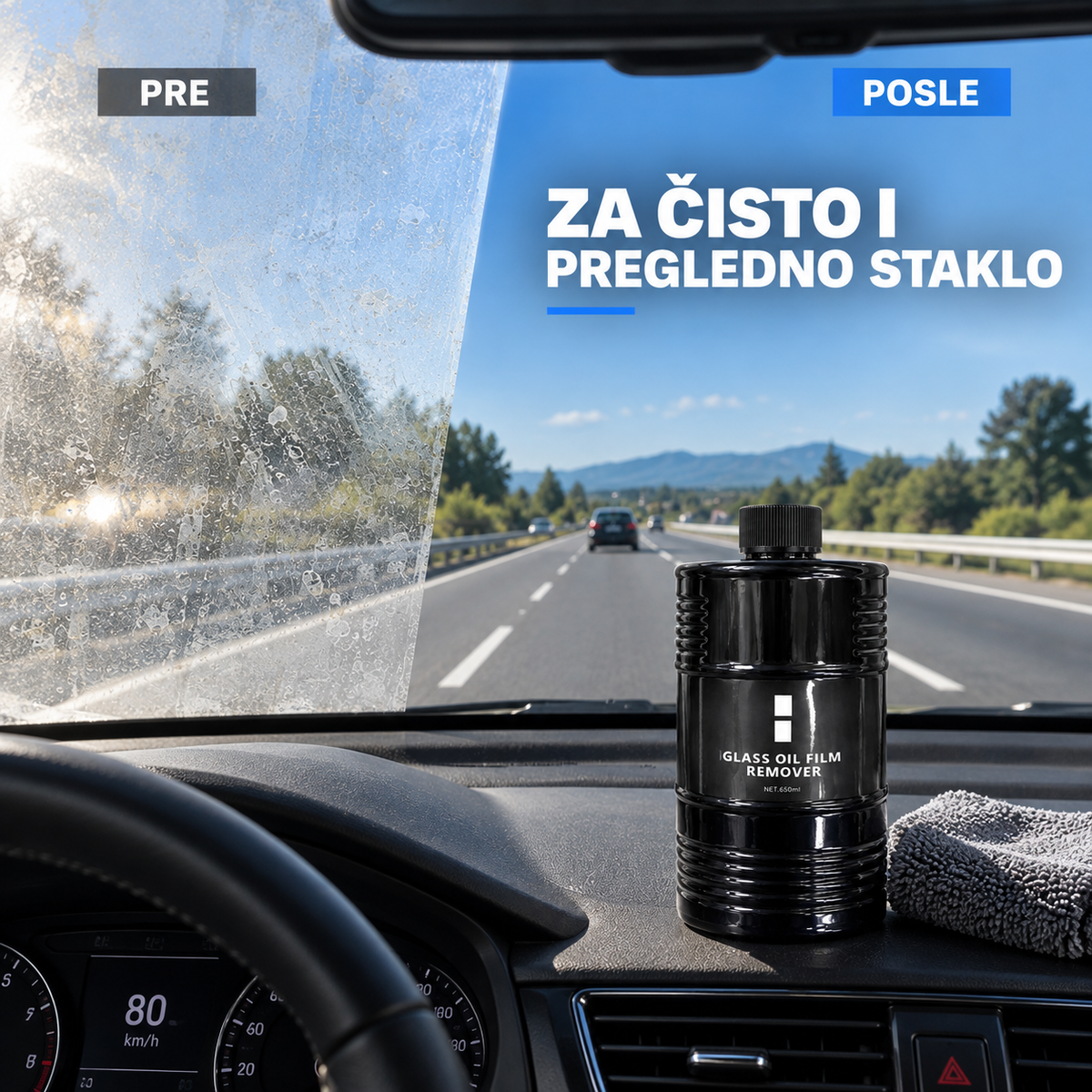 Sredstvo za čišćenje i zaštitu stakla