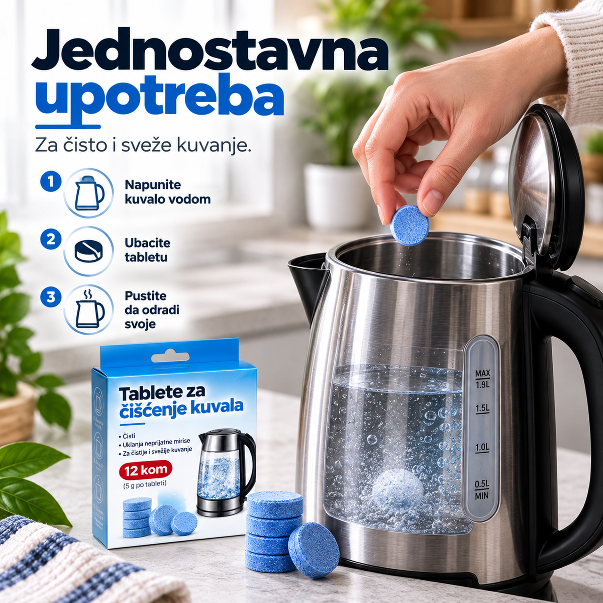 Tablete za Čišćenje Električnih Kuvala – 12 komada