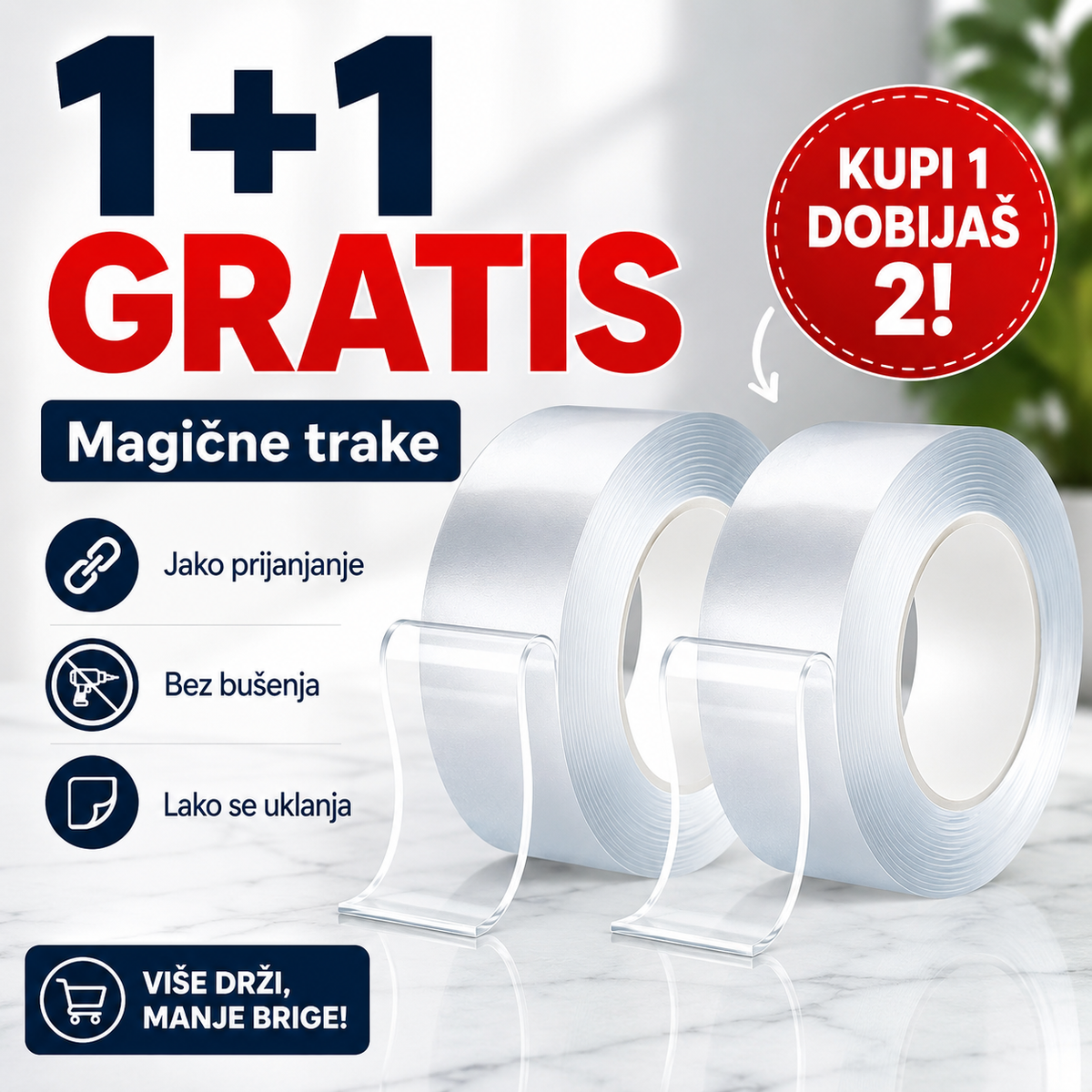Traka obostrano lepljiva 20mm x 3m