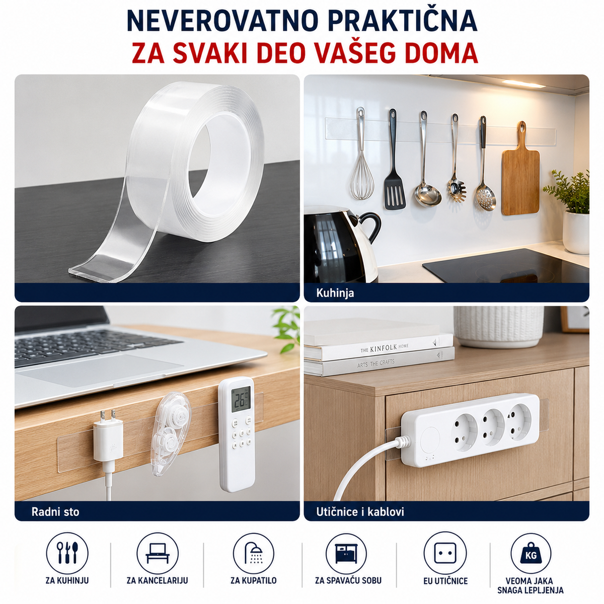 Traka obostrano lepljiva 20mm x 3m