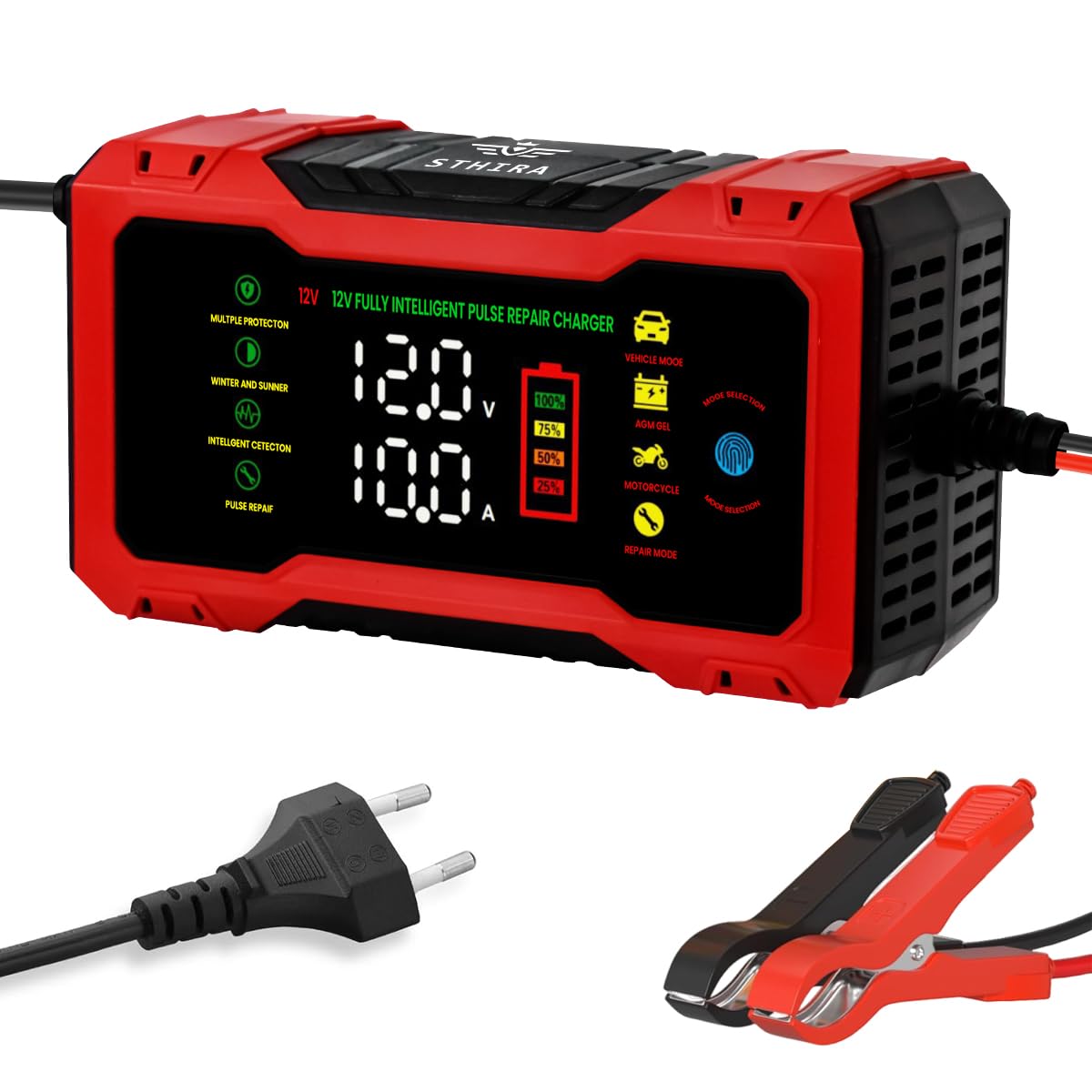Ultra brzi automatski punjač akumulatora 12V