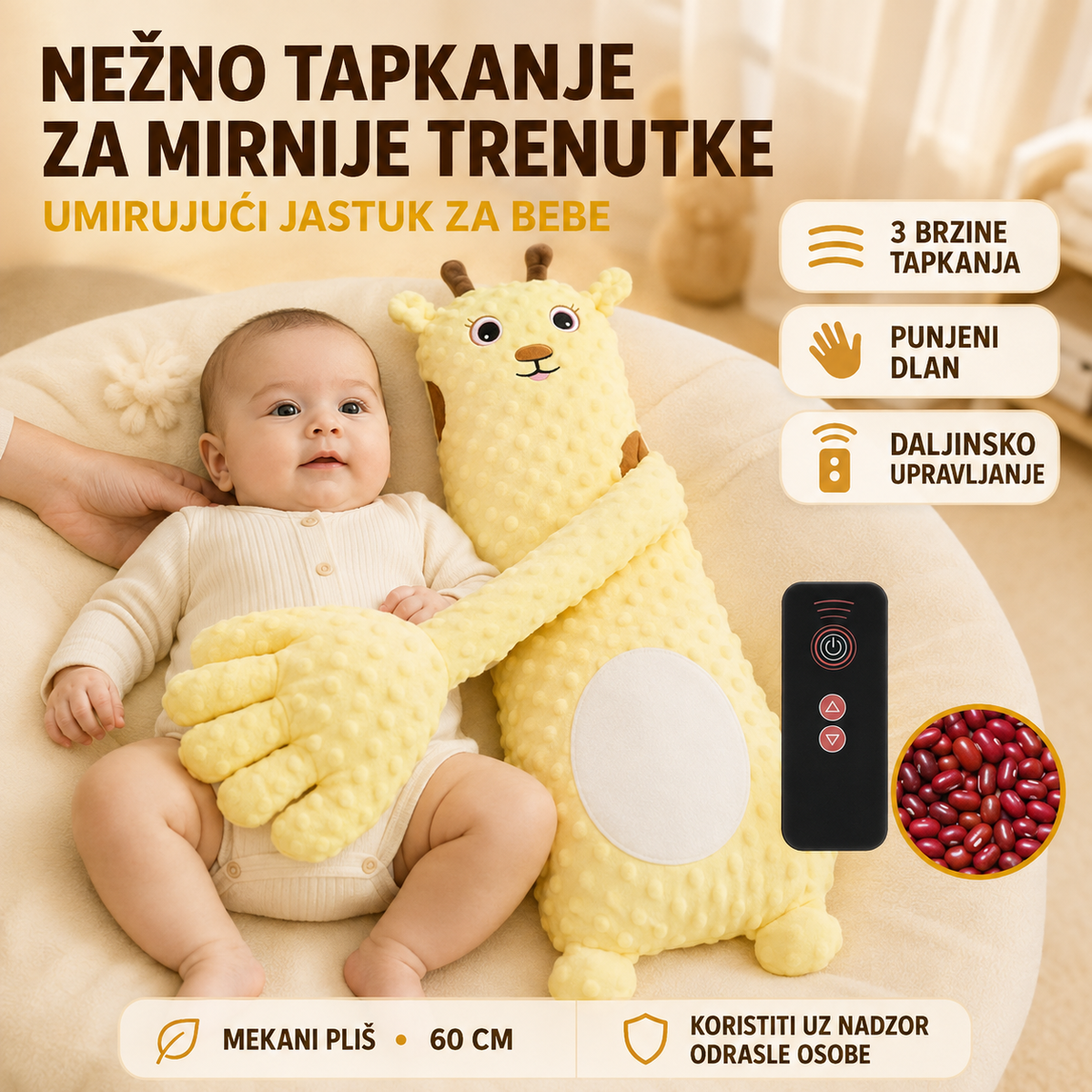 Umirujući jastuk za bebe