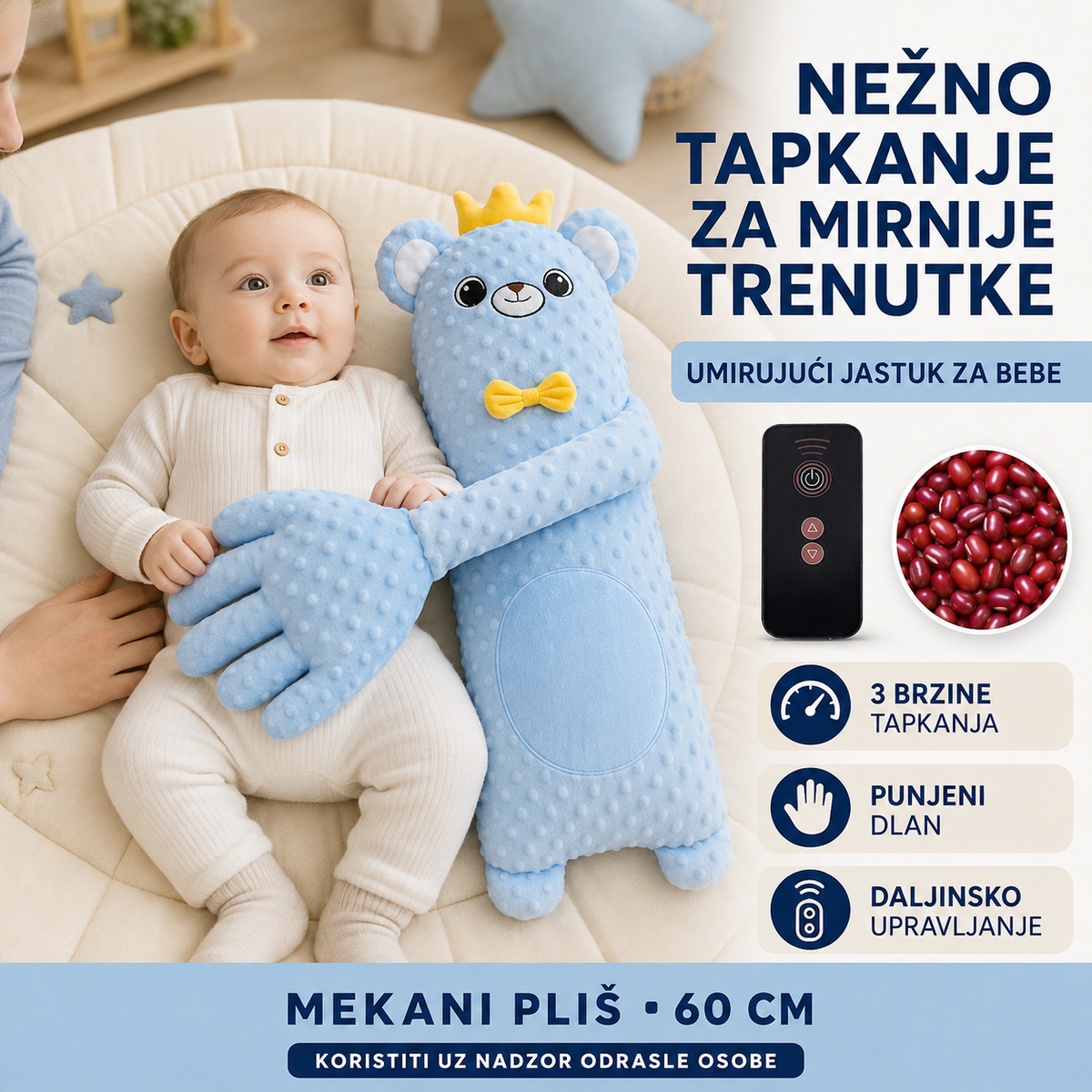 Umirujući jastuk za bebe