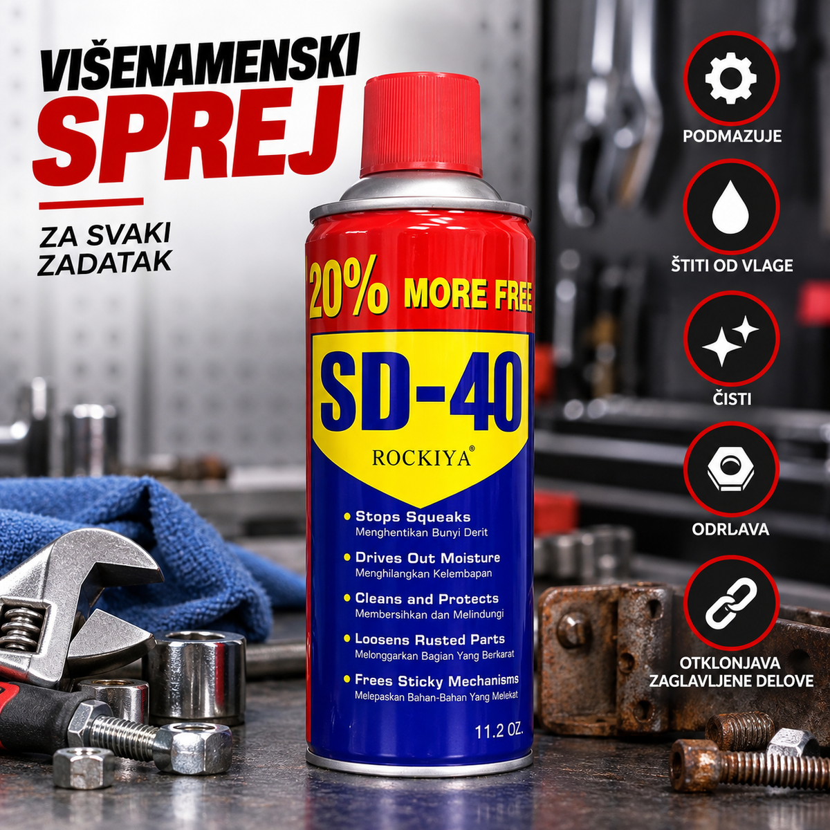 Višenamenski sprej za podmazivanje i zaštitu