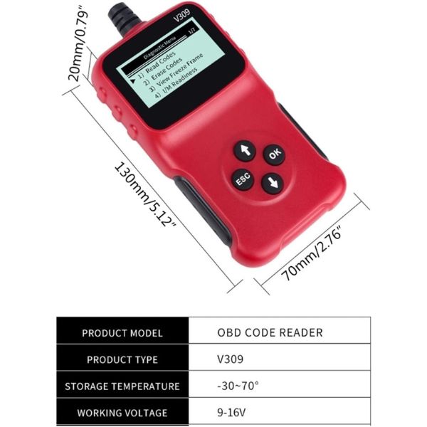 Auto dijagnostika V309 za DTC OBD2 OBDII