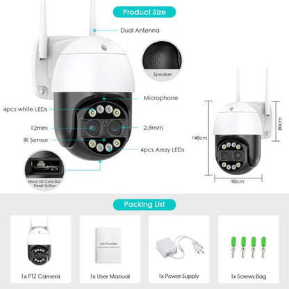 Bežična IP WiFi Kamera &#8211;  2 sočiva &#8211;  8x zoom